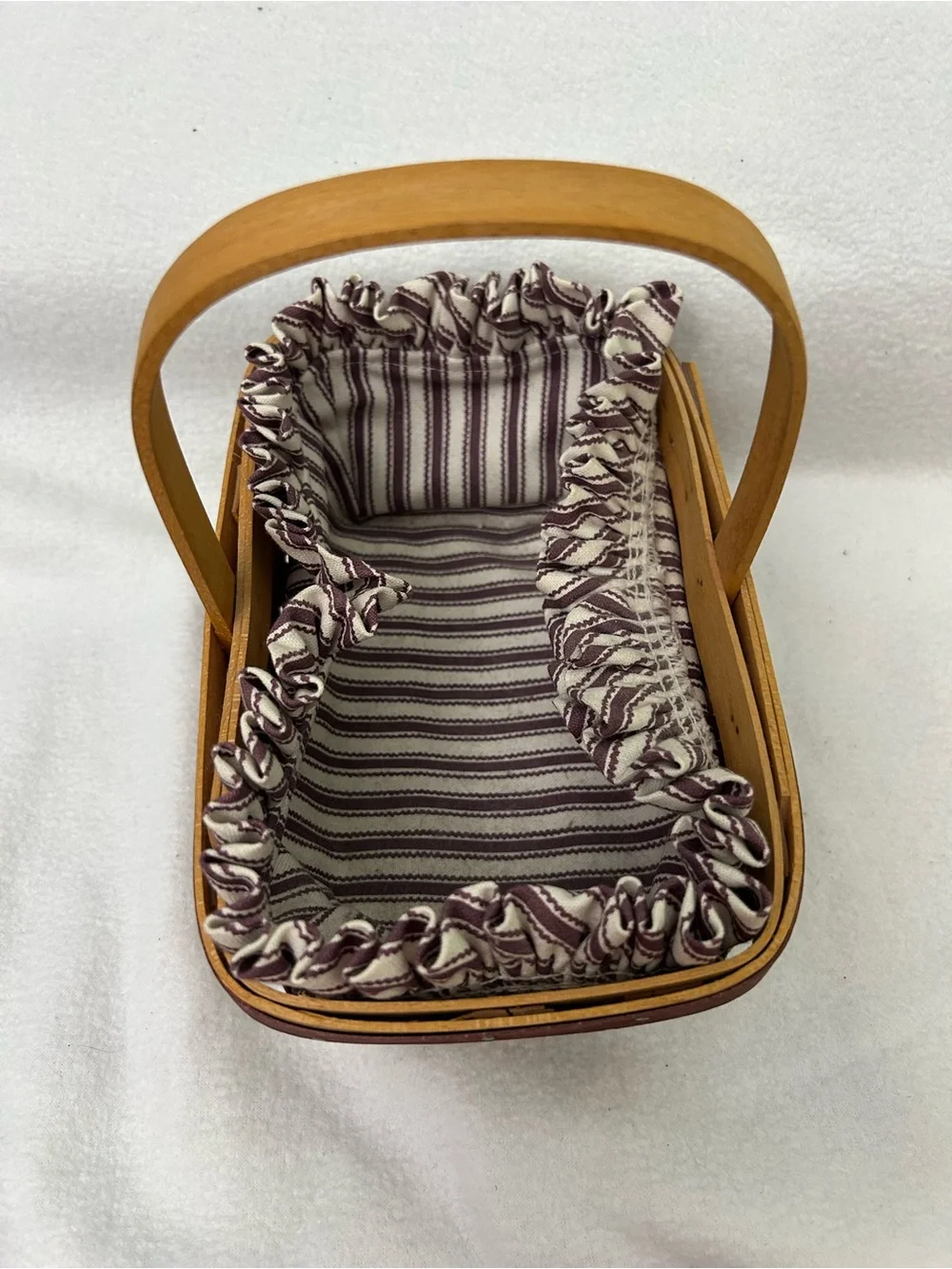 Longaberger 1997 Sweetheart Treats Basket with stripped liner